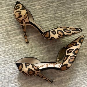 Sam Edelman 4 inch high leopard print heels in very good condition